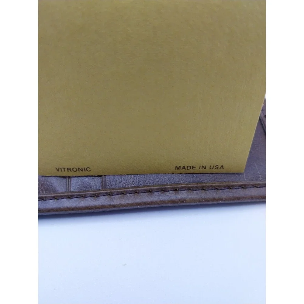 Golden Steer Billfold Wallet Brown Faux Leather with Picture Gallery
